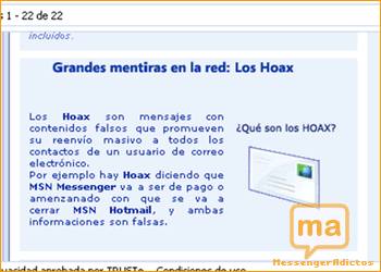 Messenger hoax